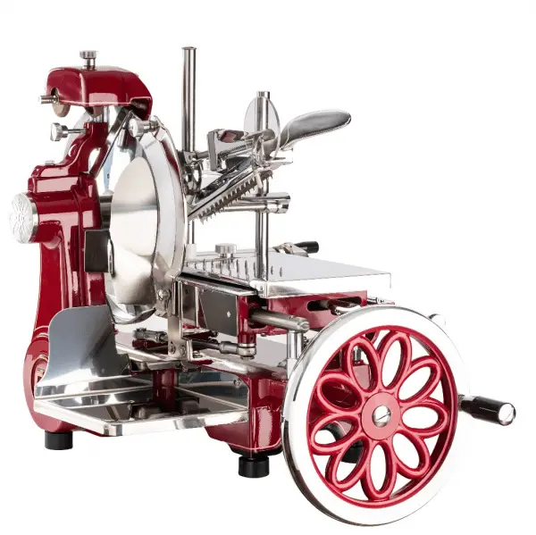 Prosciutto Schwungrad Handbetrieb Aufschnittmaschine XL - LUX 350 Nostalgia Rot