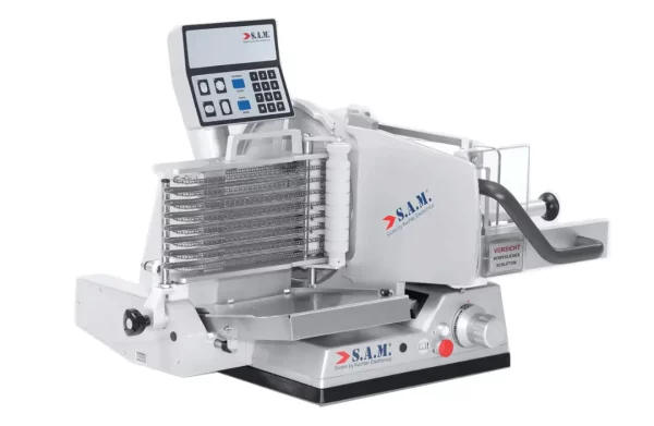 Ablege Aufschnittmaschine 308s PSH Halbautomatik mit Pusher Produktzufuhr