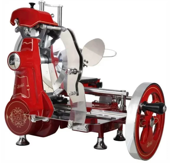 Prosciutto Schwungrad Handbetrieb Aufschnittmaschine Berkel Model B2 in Rot