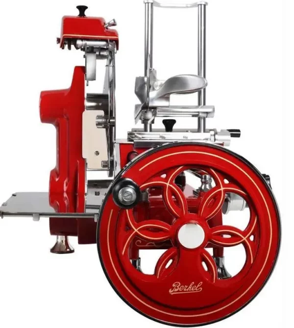 Prosciutto Schwungrad Handbetrieb Aufschnittmaschine Berkel Model B2 in Rot – Bild 2