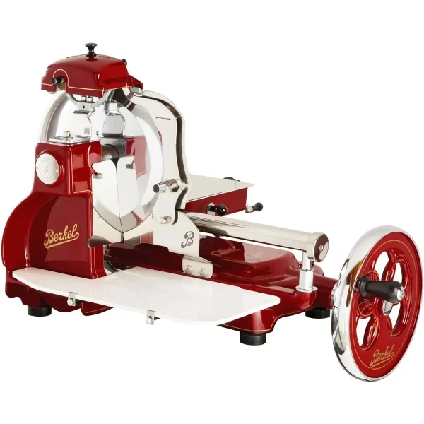 Prosciutto Schwungrad Handbetrieb Aufschnittmaschine Berkel Model B3 in Rot