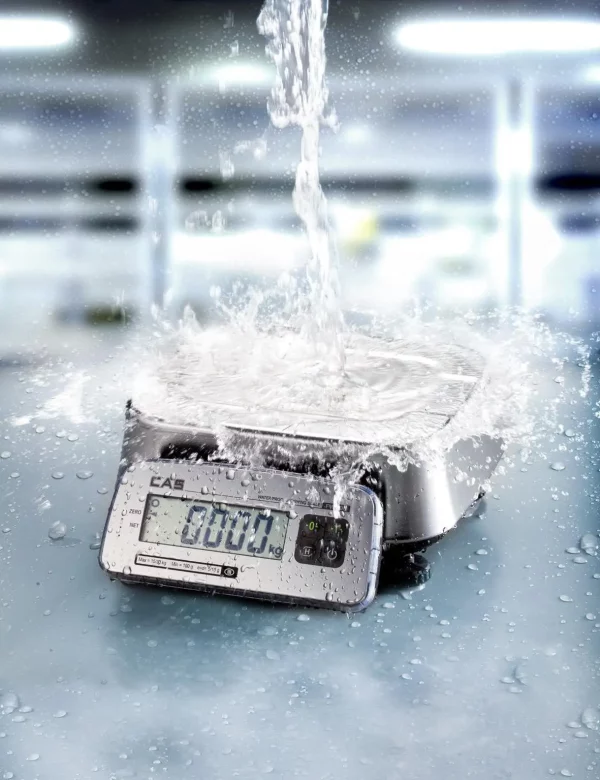 Eichfähige wasserdichte Edelstahl-Kompaktwaage FW mit Wiegebereich 3kg-30kg, Teilung 1-10g, 247x212mm Wiegefläche – Bild 4